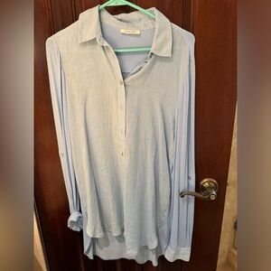 Calvin Klein Linen Button Down Cover Up